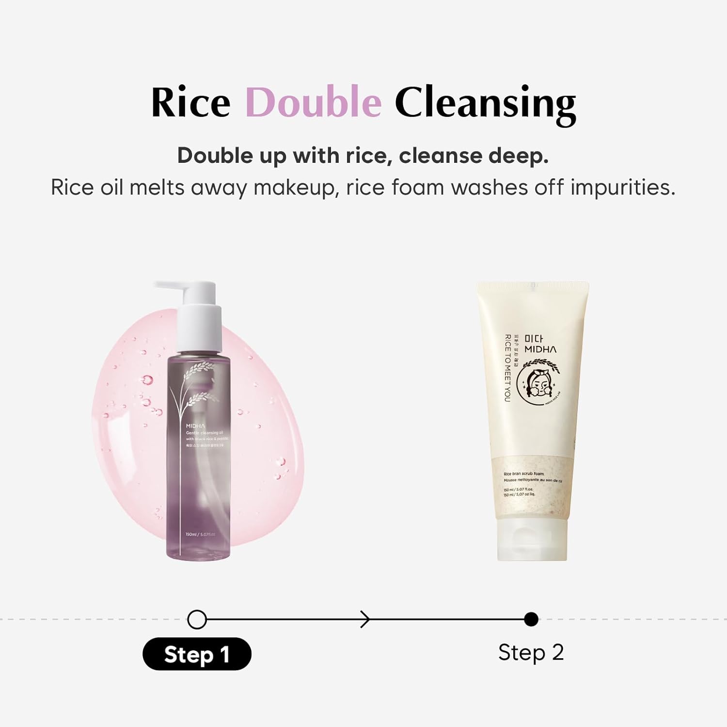 MIDHA Gentle Cleansing Oil with black rice & peptides