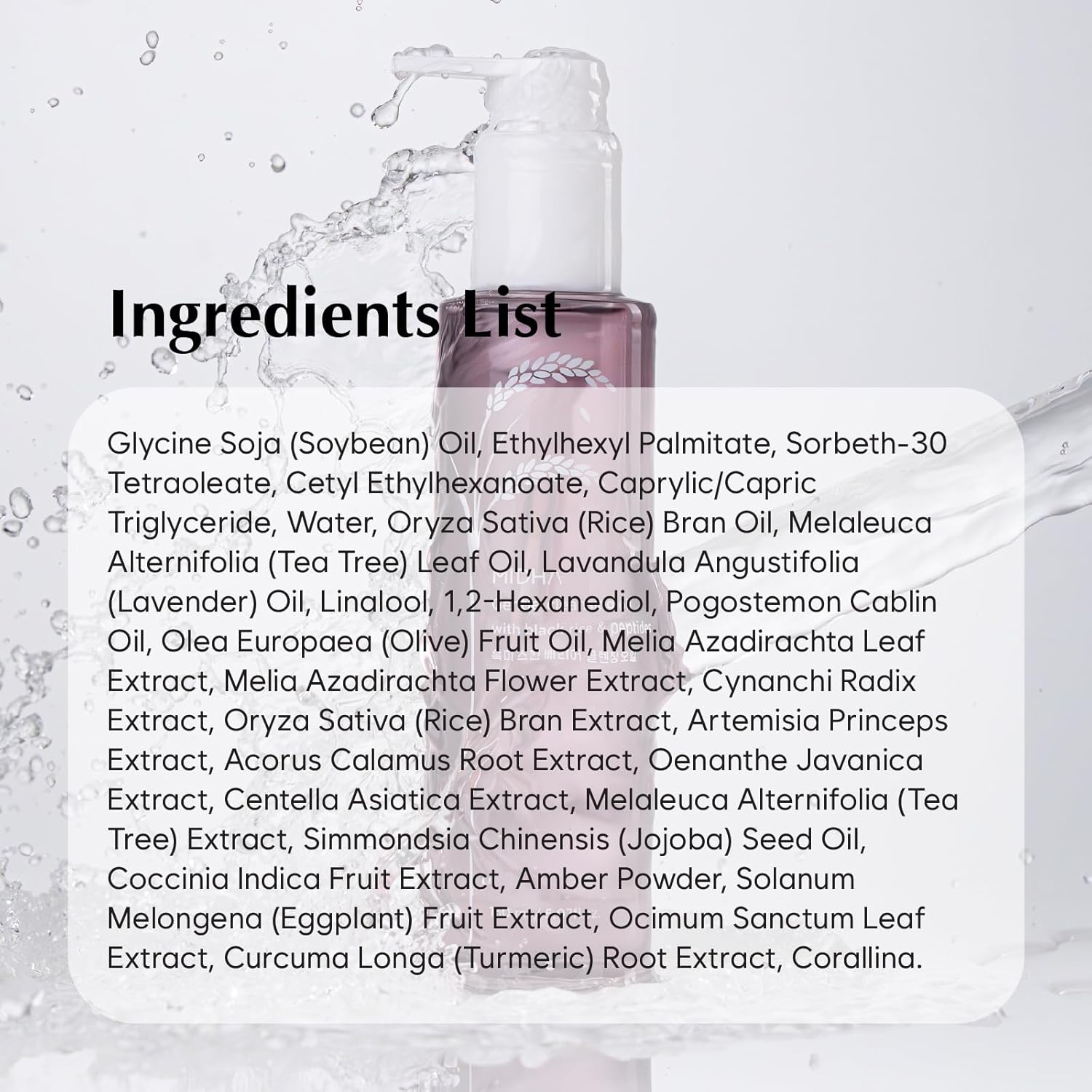 MIDHA Gentle Cleansing Oil with black rice & peptides