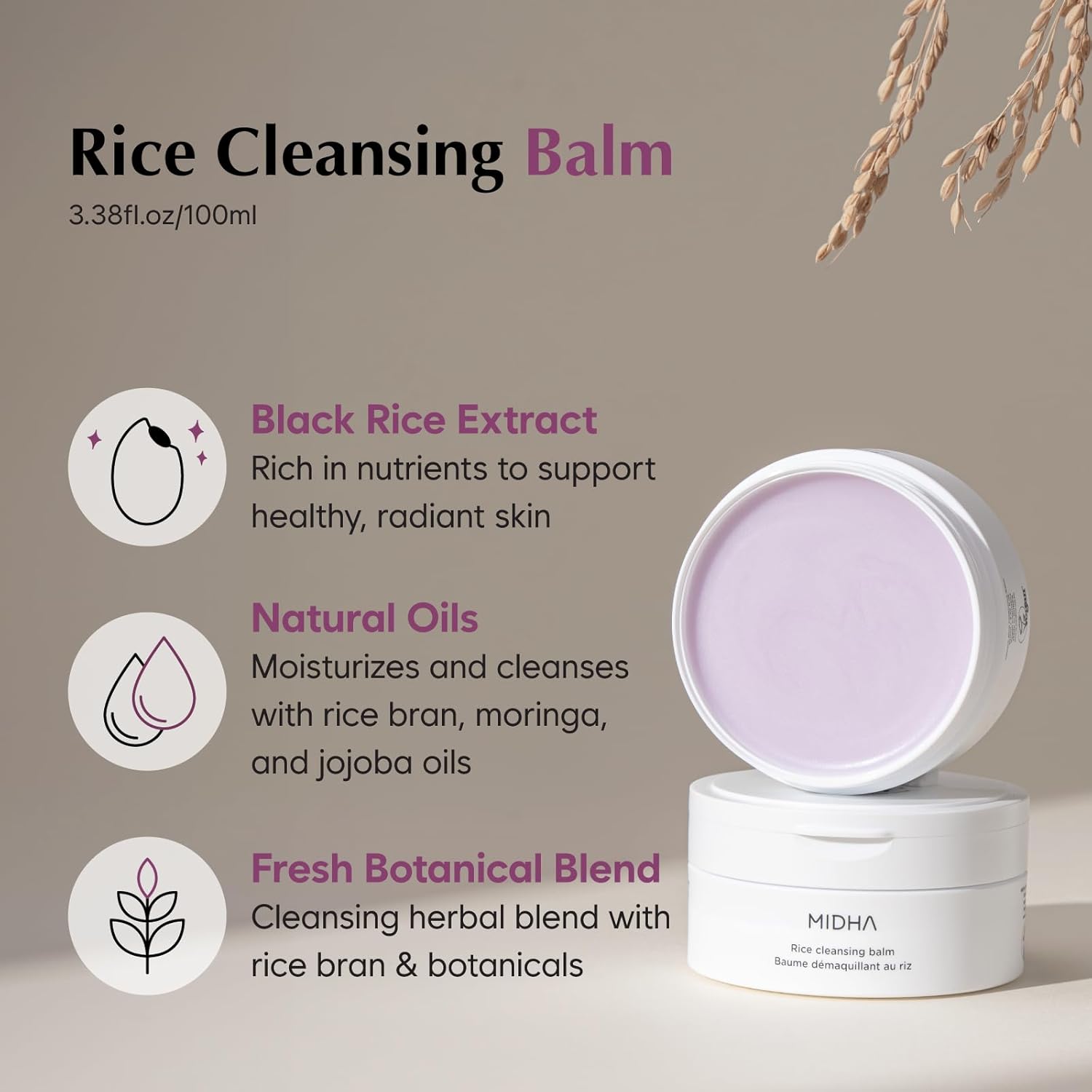 MIDHA Rice Cleansing Balm