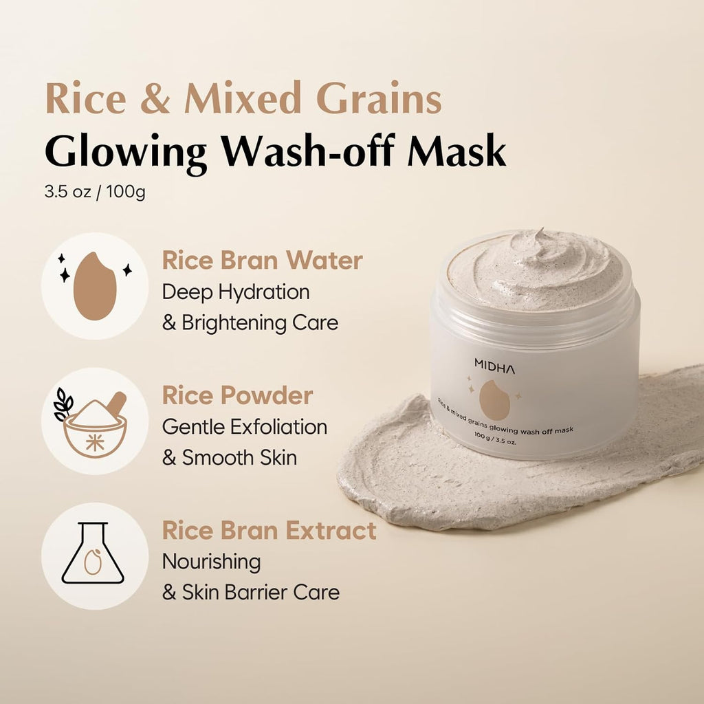 MIDHA RICE & MIXED GRAINS GLOWING WASHOFF MASK