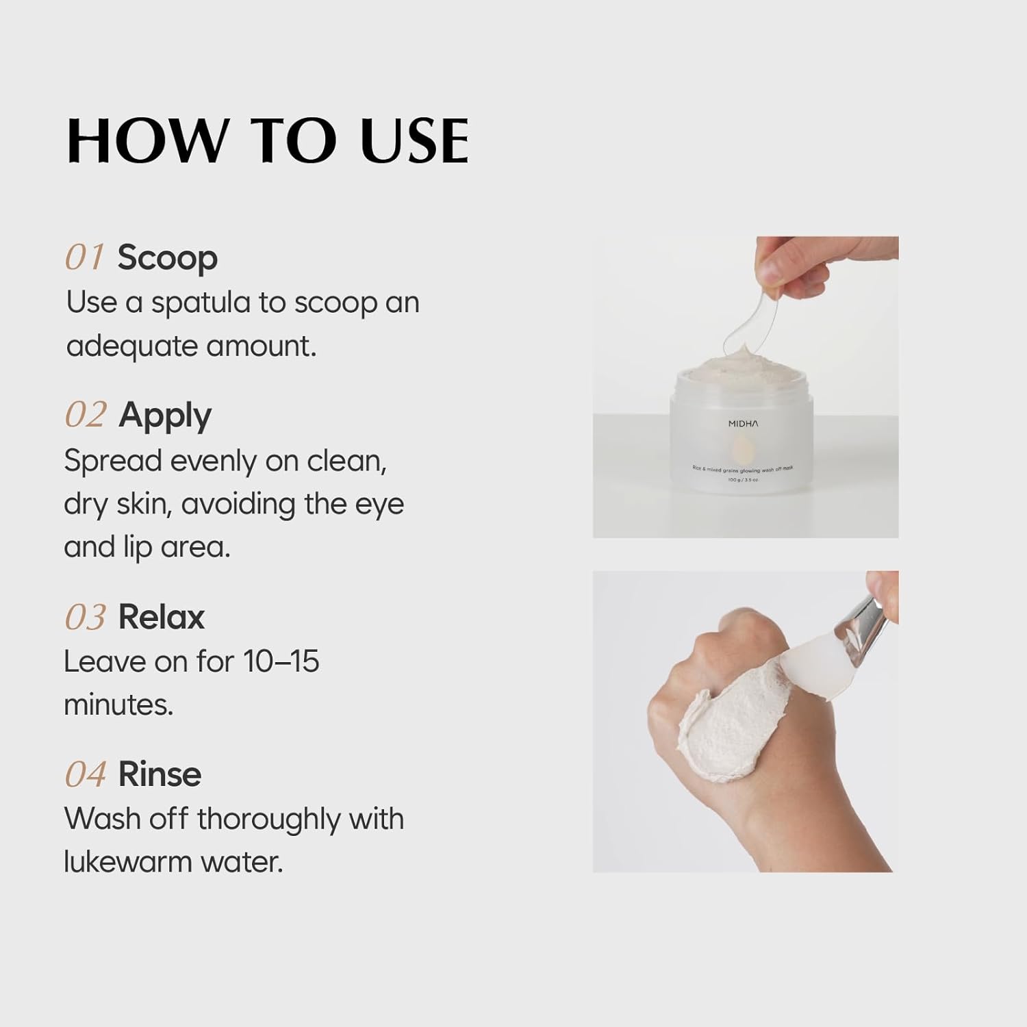 MIDHA RICE & MIXED GRAINS GLOWING WASHOFF MASK